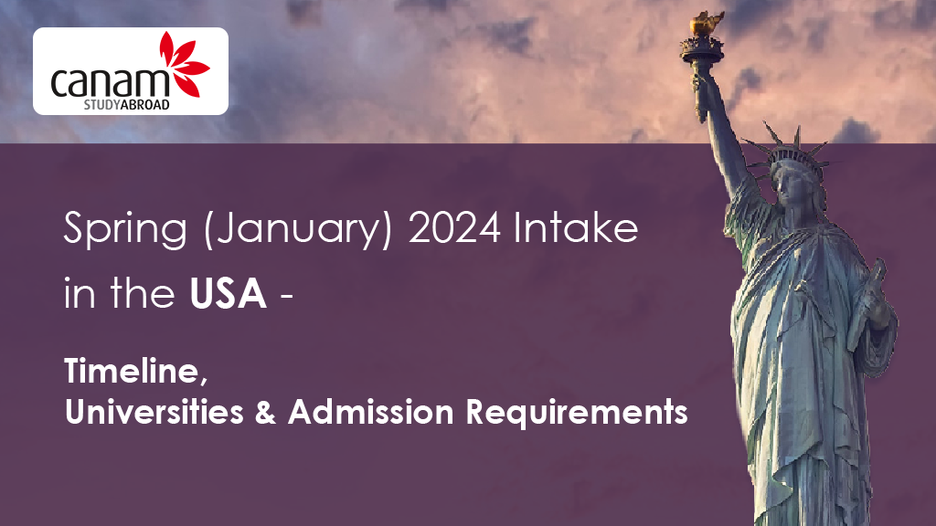 Spring (January) 2024 Intake in the USA - Timeline, Universities & Admission Requirements