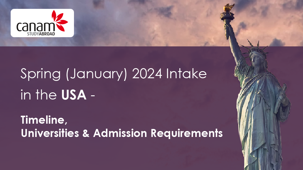 Spring (January) 2024 Intake in the USA Timeline, Universities