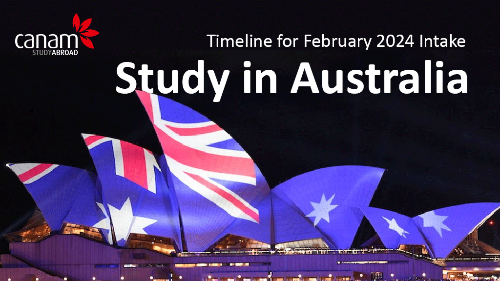 Timeline for February 2024 Intake to Study in Australia: Courses, Universities, Deadlines
