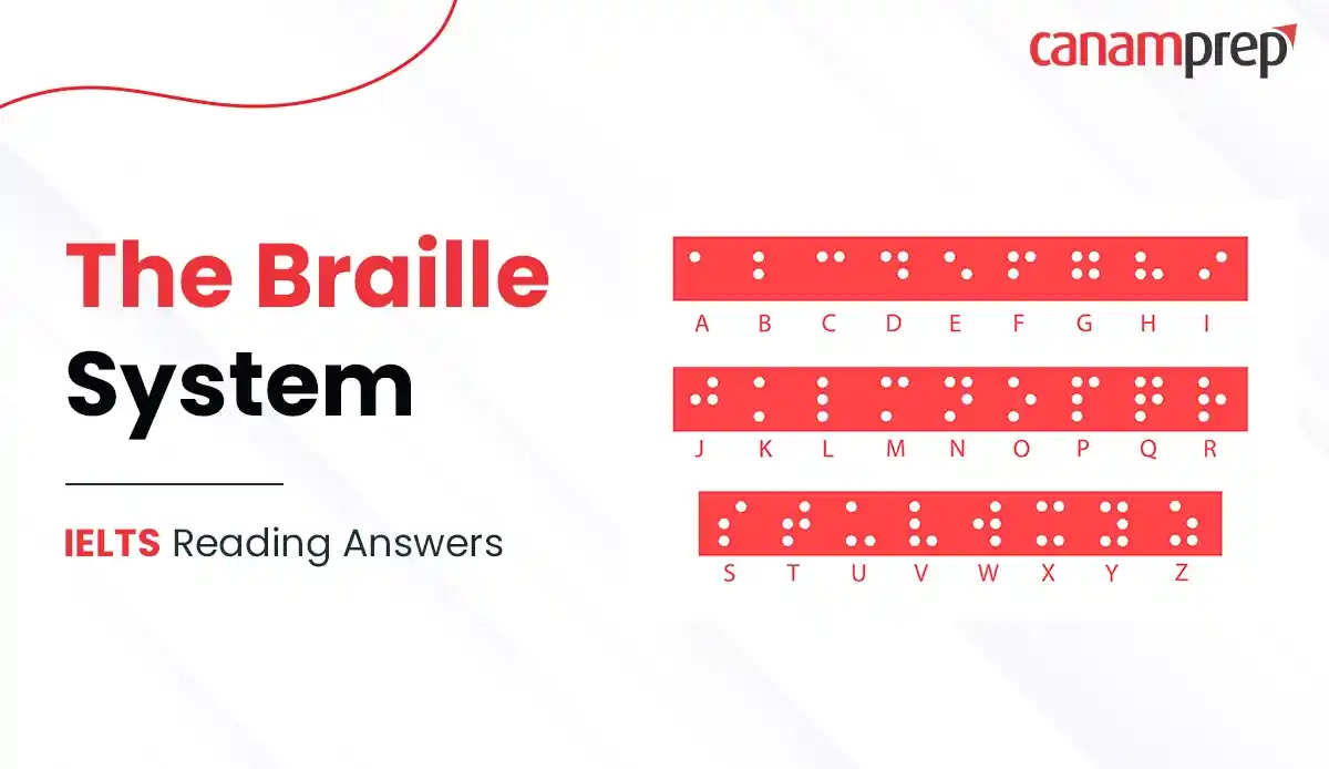 The Braille System IELTS Reading Answers