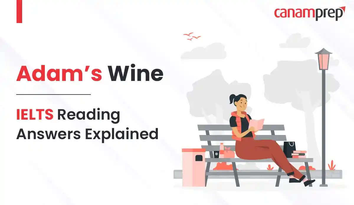 Adam's Wine IELTS Reading Answers Explained