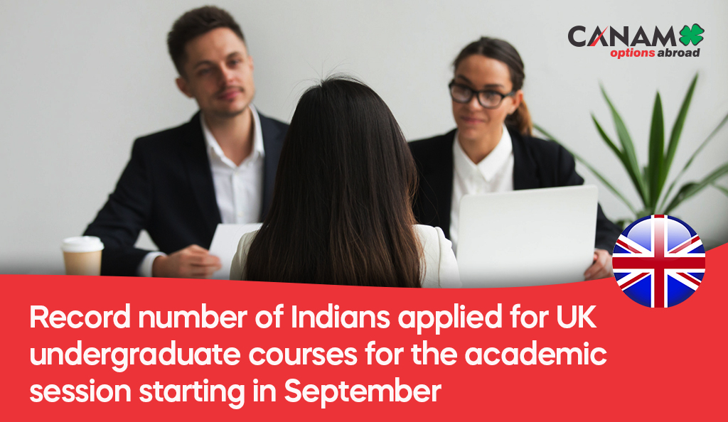 Record number of Indians applied for UK undergraduate courses for the academic session starting in September